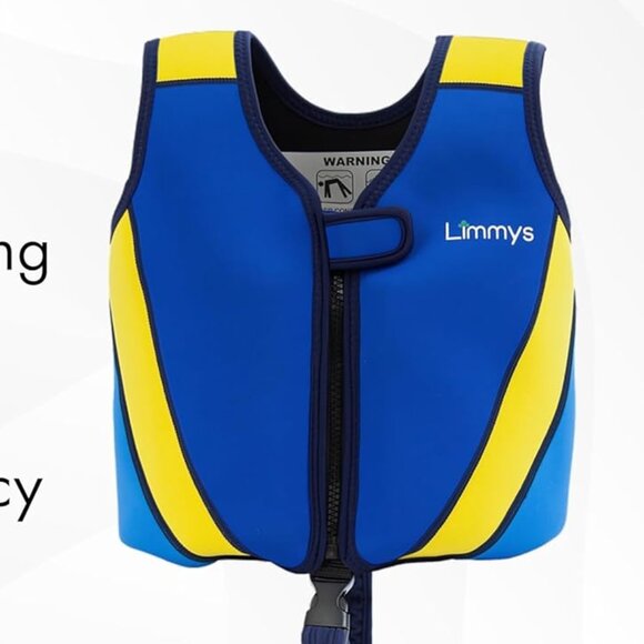 Limmys Premium Kids Swim Vest - Swim Jacket and Buoyancy Swimming Aid (Large) - Picture 1 of 7